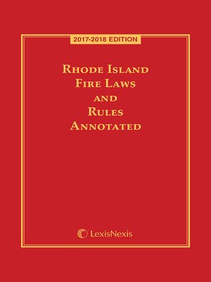 cover image of Rhode Island Fire Laws and Rules Annotated